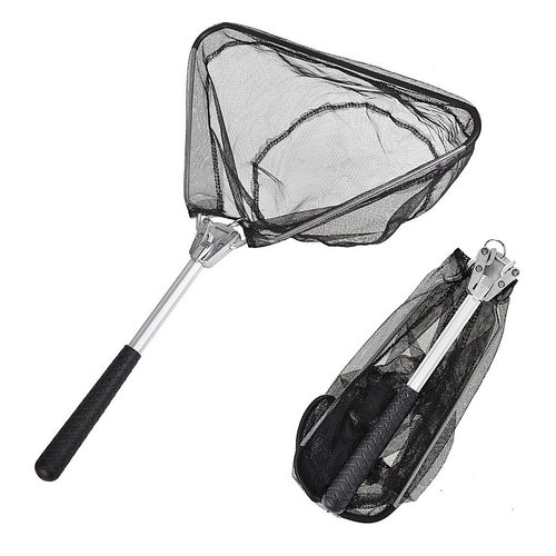 Toasis Small Foldable Landing Net for Fly Fishing Trout Bass Catch and Release Hand Net Nylon Mesh
