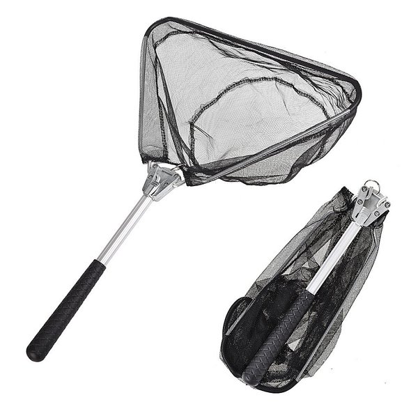 Toasis Small Foldable Landing Net for Fly Fishing Trout Bass Catch and Release Hand Net Nylon Mesh