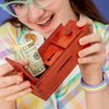 Bits and Pieces - Secret Money Box IV Red Brainteaser - Wooden Puzzle Gift Box - Secret Compartment Brain Game