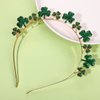 CEALXHENY St. Patrick's Day Headbands, Glitter Rhinestone Shamrock Headbands Lucky Irish Hairbands St Patrick's Day Accessories Party Favors Gifts (Shamrock)