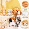 8 Pieces Plush Pets 5 Inch Stuffed Animals Bulk Assorted Cute Stuffed Pet Animal Plush Toys Small Plush Animals for Halloween Kid Classroom School Pet Party Favors Supplies Decoration (Long Hair Cat)