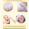 Molylove 3PCS Baby Hair Brush with Wooden Handle and Comb Set for Newborns & Toddlers | Natural Soft Goat Bristles l Wood comb l Pink Silicone Brush| Ideal for Cradle Cap