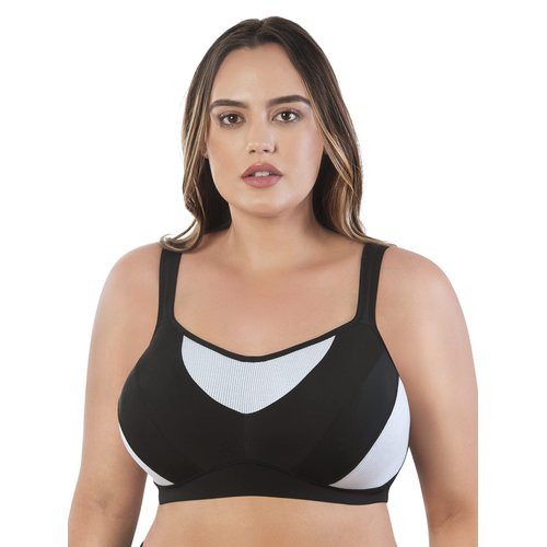 PARFAIT Women's Dynamic P5541 Full Bust Bounce Control Sports Bra-Black-34E