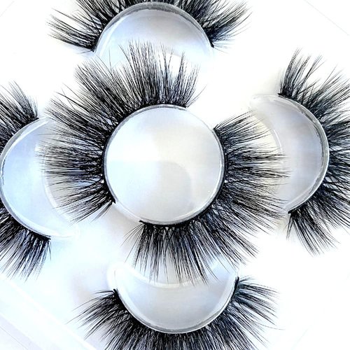 Sunniess False Eyelashes 8D Faux Mink Lashes 100% Handmade Reusable Natural Look Fake Eye lashes Cat-Eye Fluffy Wispy Lashes Dramatic Long Thick Volume Soft Lashes Packs (8d14)