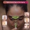 Cytari Chi Jade Rolling Kit 100% Natural Jade Roller | Anti Aging Massage and Lymph Drainage Tool for , Eye, Neck, Body |Wrinkles, and Fine Lines