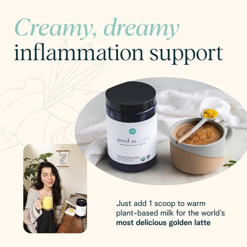 Ora Organic Golden Milk Powder - Ayurvedic Turmeric Powder with Organic Adaptogens - Ashwagandha, Reishi and Ginger | Organic, Gluten-Free, Soy-Free, Vegan, Non-GMO - Maple & Vanilla, 30 Servings