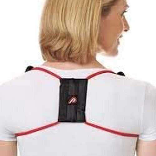 Posture Medic Dynamic Posture Brace for Neck, Upper and Lower Back - Long-Term Posture Correction Tool, Unlike Static Posture Correctors That Just Yank Shoulders Back, Small Regular Strength, Red