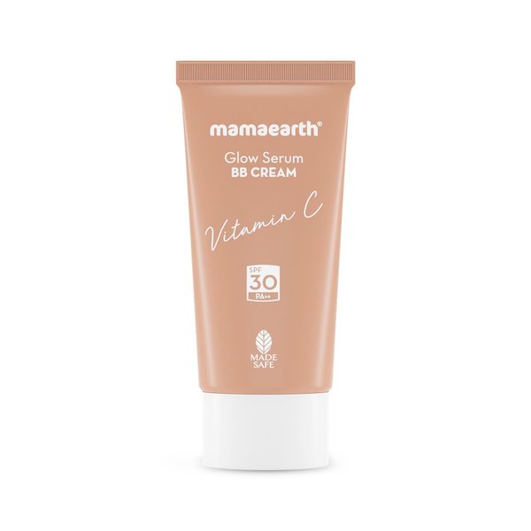 Mamaearth Glow Serum BB Cream with SPF 30 & PA++ (Natural Shade) | Long-Lasting Coverage with Sun Protection | Helps Hide Marks & Gives Natural Glow | Lightweight | 0.88 Oz/25g