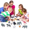 smilixin 24PCS Animals Figures,Realistic Jungle Animal Figurines,Mini Farm Animal Figurines,Plastic Safari Animal Figures Set,Wild Zoo Animals Learning Educational Toys Cake Toppers Birthday Gift
