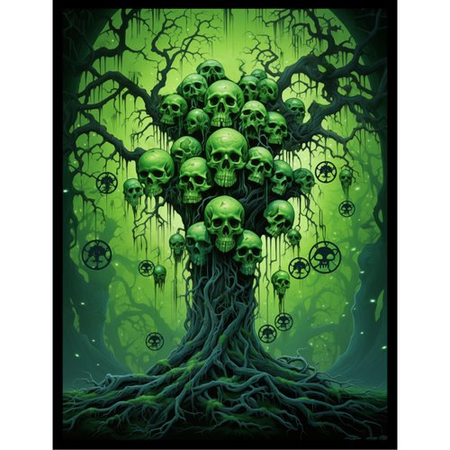 MTG (Green/Black Tree of The Dead) - 100ct Matte TCG Art Card Sleeves by Ai Armor