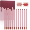 IYARKAI® Matte Lip Liner Pencil Set, 12 Colors Smooth Lip Liner Set, Matte Velvet Lipstick Pen, Smudge-proof and Waterproof, Long Lasting Fade Resistant, for Daily Travel Party Work
