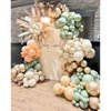 Sage Green Balloon Garland Arch Kit 165pcs Sage Green Sand White Apricot Blush Apricot Chrome Gold Balloons for Baby Shower Bridal Shower Birthday Engagement Party Decorations