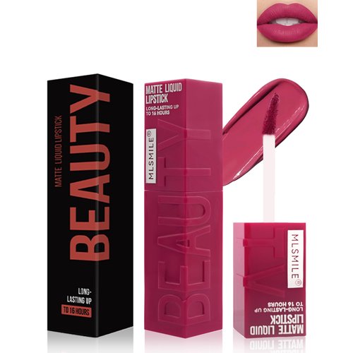 Matte Liquid Lipstick for Women, Highly Pigmented Lip Tint Stain, Super Velvet Matte Red Pink Lip Gloss, Up to 16H Wear, Long Lasting Waterproof Non-Stick Cup Lip Color Stay, Christmas Makeup Gift-04#