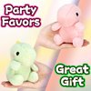Dinosaur Stuffed Animals, Kawaii Dino Plushies for Girls and Boys, Fun Dinosaur Mini Plush Toy, Cuddly Animal Plush Toys, Cute Plushies, Soft Stuffed Animal, Kids Keychains (Pink)