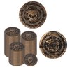 100 Pieces Plastic Pirate Gold Coins Set, Brown - Play Treasure Gold Coins for Pirate Themed Party, St. Patrick's Day, Treasure Hunt Game, Halloween and Christmas Decorations…