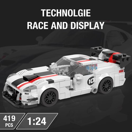 HIGH GODO Racing Cars Building Block Sets for Boys,Super Car Building Kit, Cool DIY Bricks Collectible Model Toy Car for Adults Kids 6 7 8 12+, 419 Pieces