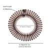 6 PCS Plastic Stretchy Circle Flexible Comb Teeth Headband Hair Clips Hoop Women's Fashion Hair Combs Hair Band Hair Accessories (Black+Brown+Transparent)