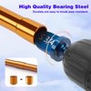 WADEO Air Conditioner Copper Tube Expander Swaging Tool, Copper Pipe Exppander Boring Drill Bits, HVAC Repairing Kit with 6 Different Drill Bits Size 1/4'', 3/8'', 1/2'', 5/8'', 3/4'', 7/8''