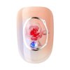 KISS LoveShackFancy x imPRESS Press-On Manicure Limited Edition, Style "Sunkissed Peach" Short Square Pink Press-On Nails, Includes Prep Pad, Mini Nail File, Cuticle Stick, & 30 Fake Nails