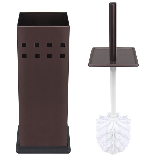 Toilet Brush and Holder, Toilet Bowl Brush for Bathroom, Toilet Cleaner, Odor Free, Bronze