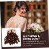 NOLITOY Hair Comb Curly Ponytail Human Hair Wigs hairpieces for women Fake Wig with Bow Ponytail Hairpiece curly wig Ringlet Ponytail Extension Long curly hair Polyester Miss Victoria