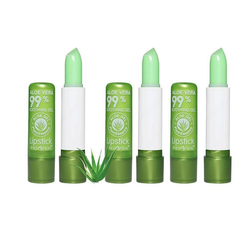 Aloe Vera Lipstick, Magic Temperature PH Color Changing Moisturizing Lipstick, Tinted Lip Balm, Lip Tint, Lip Makeup, Lip Balm, Natural Lasting Moisturizing Lipstick for Women