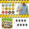 122 PCS Construction Party Favors Construction Theme Party Supplies Mini Construction Vehicles Rubber Bracelet Keychains Truck Button Pin Bags for Kids Birthday Party Favors Goodie Bag Fillers