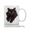 Black Cat Coffee Mug - Ceramic Funny Coffee Mug - Perfect Cat Lover Gift - Cute Cat Coffee Mugs Present - Great Birthday or Christmas Surprise for Friend or Coworker, Men and Women (11oz)