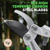 Grootpow PPS01 Premium Bypass Pruning Shears, Aluminum Construction Garden Clippers with SK5 Carbon Steels Blades, 4-Point Pivot Design, 5/8” Garden Shears with Ergonomic Handles for Gardening