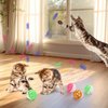 Palksky Cat Ball Pit with 210PCS Cat Toy Balls and 4PCS Cat Spring Toy, Interactive Cat Toys for Bored Indoor Cats Self Play, Cat Enrichment Toy for Interactive Fun and Exercise