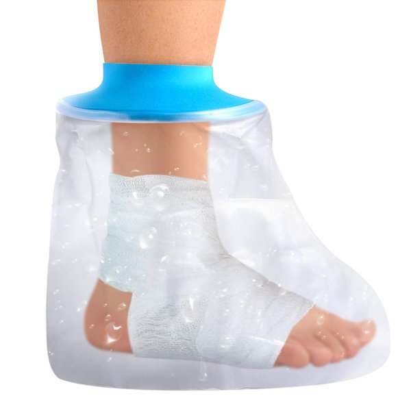 Aileng Cast Covers for Shower Adult Foot, Waterproof Foot Cast Wound Cover Protector for Shower Bath,Soft Comfortable Watertight Seal to Keep Wounds Dry, for Showering, Bathing and Hot-tub