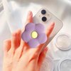 Cute Purple Flower Phone Grip -Kawaii Phone Grip Compatible with Kindle Paperwhite & iPad iPhone, Floral Phone Holder Stand for Women, Phone Charm, Phone Accessories
