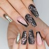 LPOODDNU Lace Nail Foil Transfer Stickers Black Lace Nail Foils Decals Nail Art Supplies 10 Rolls Nail Adhesive Acrylic Nails Decorations DIY Nail Art Foil Designs for Women Manicure Tips Accessories