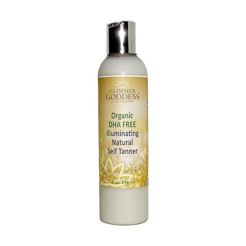 Glimmer Goddess Organic Self Tanner - DHA-Free Tanning Lotion, 8 oz