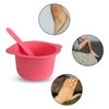 Silicone Wax Bowl For Hair Removal, Replacement Silicone Wax Liner for Wax Warmer Non-Stick Wax Pot with Wax Spatula Sticks(pink)