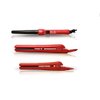 ISO Beauty Full Set w/ 1.25" Hair Straightener, Curling Iron Wand and Mini Flat Iron Complete Full Set (Red)