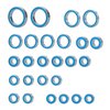WEFEINO 26Pcs Metal Wheel Hubs Blue Sealed Bearing Kit for 1/10 TRX-4 Browco RC Car Truck