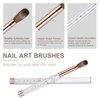 Shine Chance Acrylic Nail Brush Size 12, 100% Real Kolinsky Art Nail Brush for Acrylic Powder Application, Handmade Women Manicure Nail Extension Tool for Professional DIY Home Salon and Beginners
