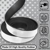 NABOWAN Self Adhesive Rubber Strips 1/16" (.062") Thick x 1" Wide x 120" Long, Self Stick Solid Rubber Roll, Perfect for Shock Absorption Gasket, Weather Stripping, DIY Projects