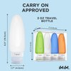 Dot&Dot Leak Proof Travel Bottles for Toiletries - TSA Approved Travel Shampoo Bottles - 3oz Travel Shampoo and Conditioner Bottles - Travel Size Toiletries - 3 oz Silicone Travel Bottles with Labels