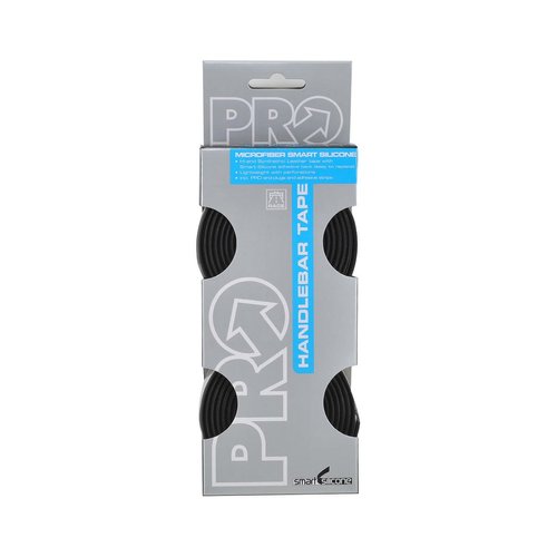 PRO Microfiber Smart Silicon Bicycle Handlebar Tape Set w/Endplugs - Black