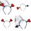 Funny Love Heart for Arrow Headband Valentines Day Elastic Hair Hoop Hair Accessories for Holiday Costume Party Hats and Caps