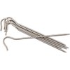 Vargo Titanium Shepherds Hook Stake (6-Pack) | Lightweight Tent Stakes | 0.3 Ounces (8 Grams) Each | 6.5” L x 0.14” D (165 x 3.5mm) | Model T-111