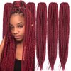 Mayloss 6 Packs/Lot (14/18/24/30) inch 1cm 20 Strands/Pack Thin 3X Box Braid Crochet Hair Extensionin Diameter 3X Synthetic Braid Hair Extensions Crochet Braids Hair Color(18Inch BUG)