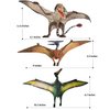 Gemini&Genius 3pcs Pterodactyl Action Figures Realistic Flying Dinosaur Pteranodon Dino Toys Pterosaur Model Toys Cake Toppers Set for Kids
