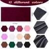 Chuangdi 12 Pieces Velvet Fabric 12 Colors Velvet Hair Scrunchies Making Kit with 1 m Elastic Hair Bands Hair Tie Ropes for Women DIY Hair Scrunchies Supplies