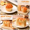 Foilswirl 5 Pcs Bread Stress Toy Soft Toast Bread Shape Toy Slow Rising Toy Anxiety Relief Food Toy for Kids Adult Tricky Funny Birthday Gifts Simulation Fake Food Stress Toy Balls(Style 2)