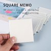 Transparent Sticky Note Pads - 500 Pcs Waterproof Self-Adhesive Pad，Translucent Sticky Notes Suitable for Reading、Studying、 Home、Office、School，Sticks Securely，Removes Cleanly (3x3in)