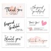 300PCS Thank You For Supporting My Business Cards, 6 Styles-2" x 3.5" Small Customer Appreciation Card for Shop, Online Retailers, Business Supplies and Local Stores