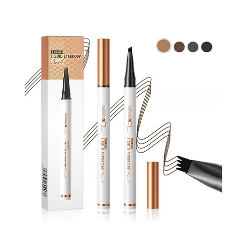 Eyebrow Pencil-Eyebrow Microblading Pen-Eye Makeup Eyebrow Pen-Liquid Waterproof Eyebrow Pencil-Natural Looking Brows Makeup-01#Light coffee color